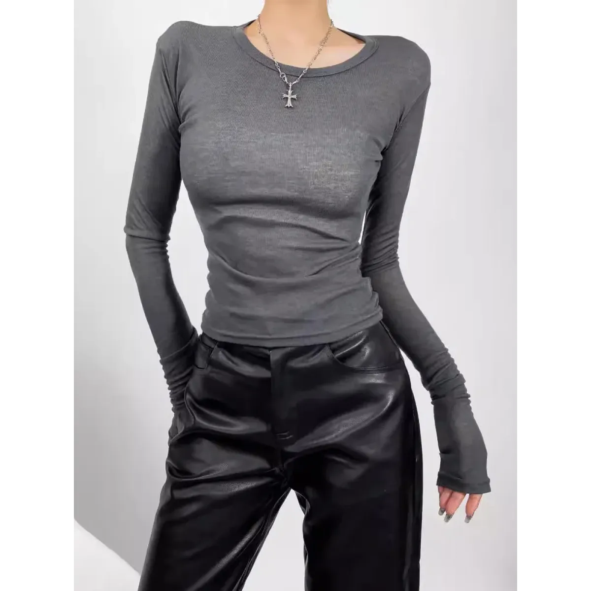 Gothic Slim Fit Long Sleeve Tee - Best Sellers - T-Shirts - 1