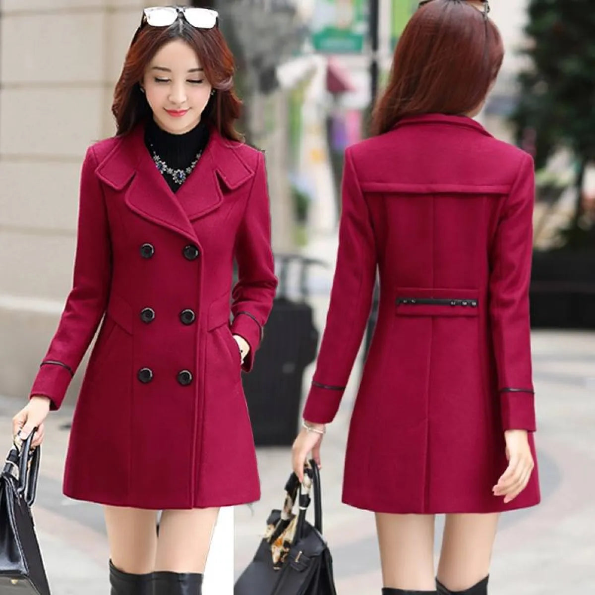 Korean Slim Wool Coats - Best Sellers - 1