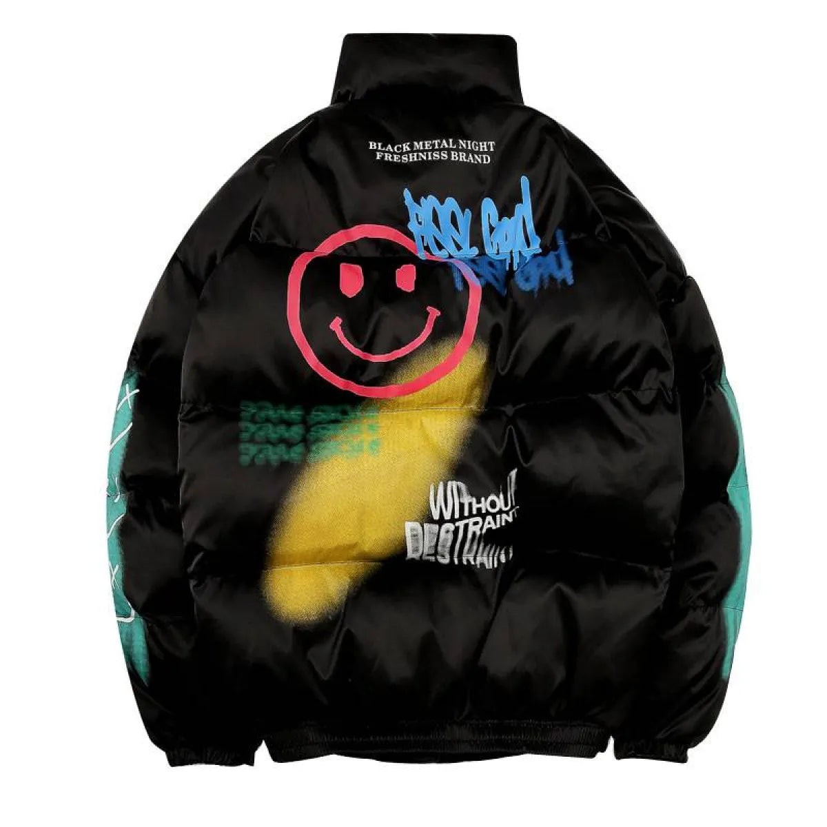 Smiley Face Puffer Jacket - Best Sellers - 1