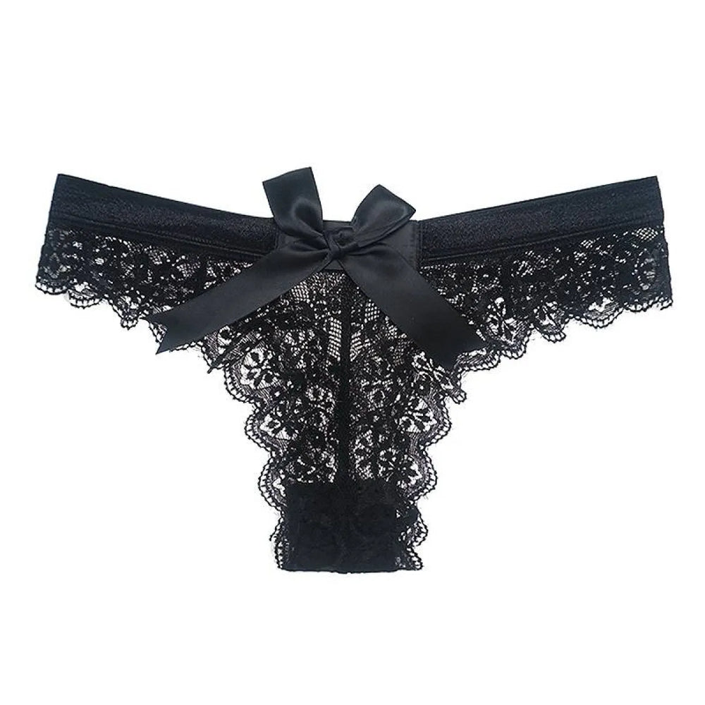 Women’s Solid Laced Thong - Best Sellers - 1