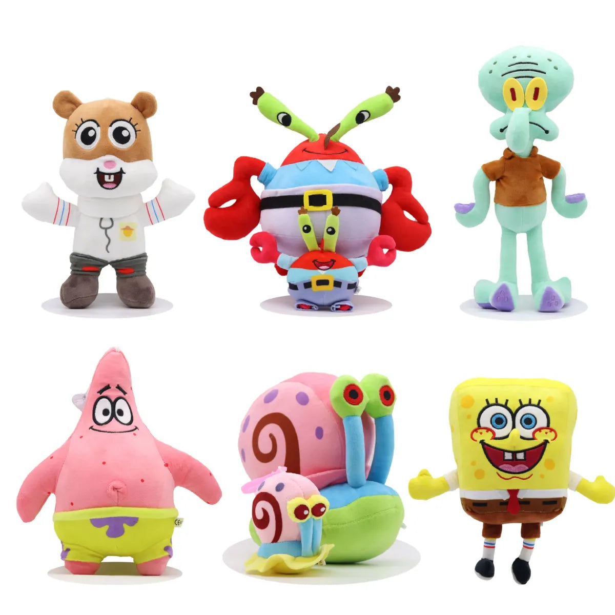 SpongeBob Plush Set – 8/4 Inch Cute Cartoon Character Bag Charms & Gifts - Best Sellers - Plushie - 1