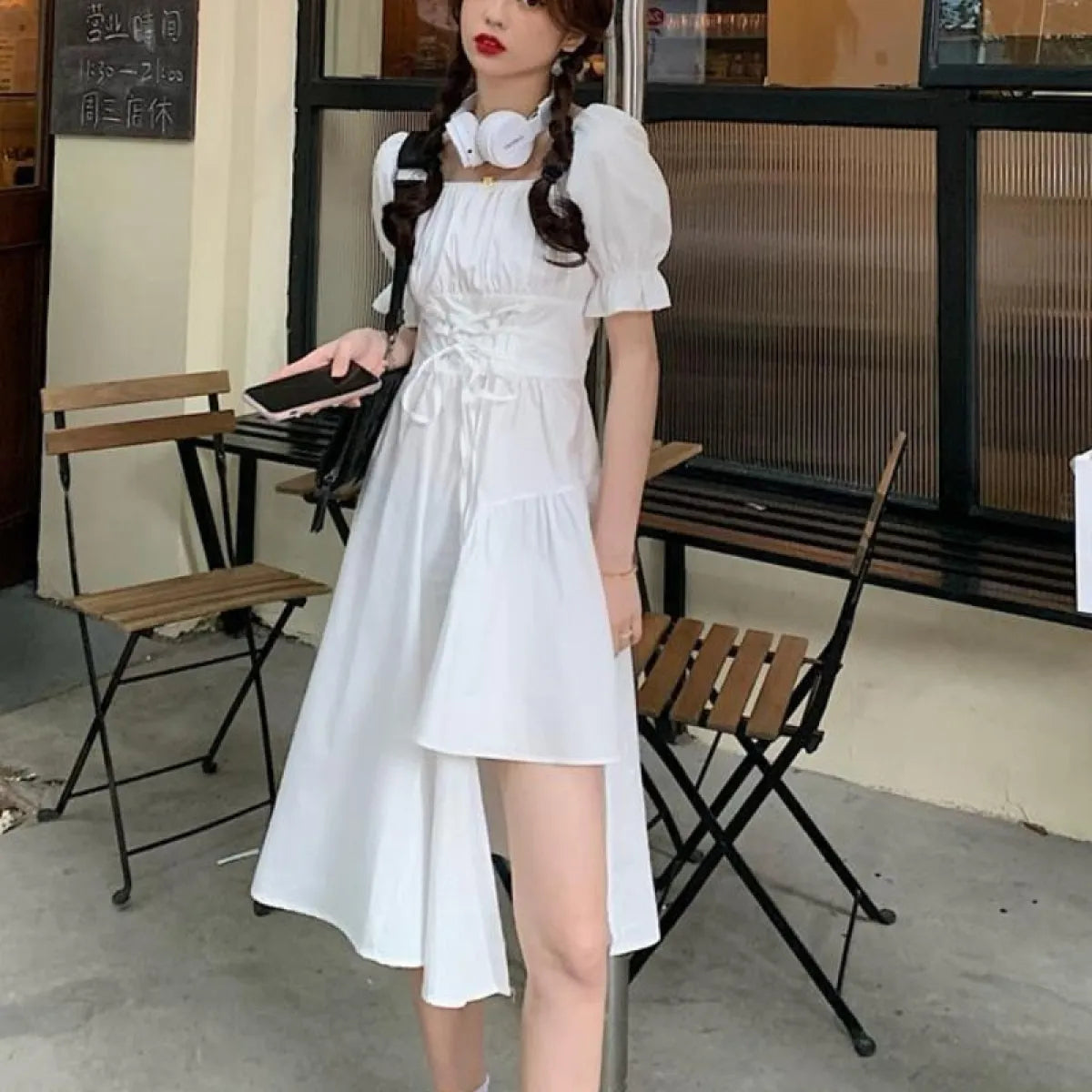 Kawaii Square Collar Dress - All Dresses - 1