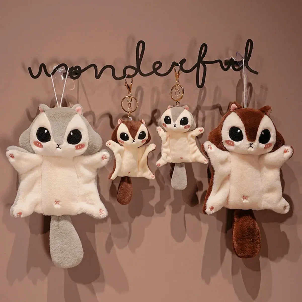 Kawaii Squirrel Plush Keychain - Accessories - 1
