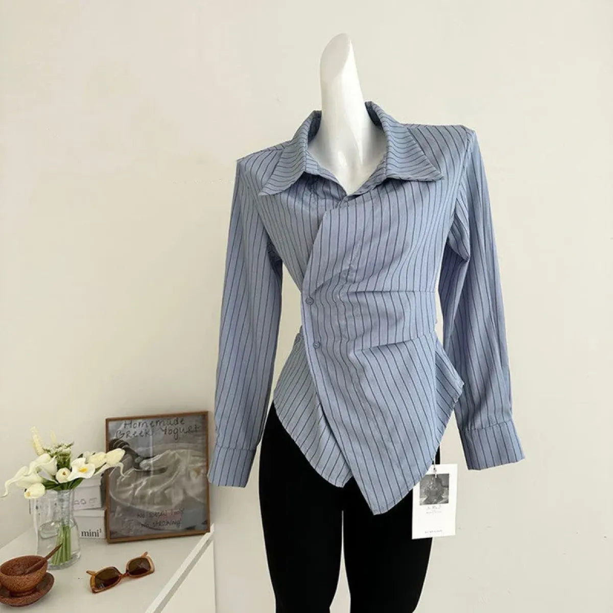 Striped Harajuku Irregular Blouse - Best Sellers - Tops - 6