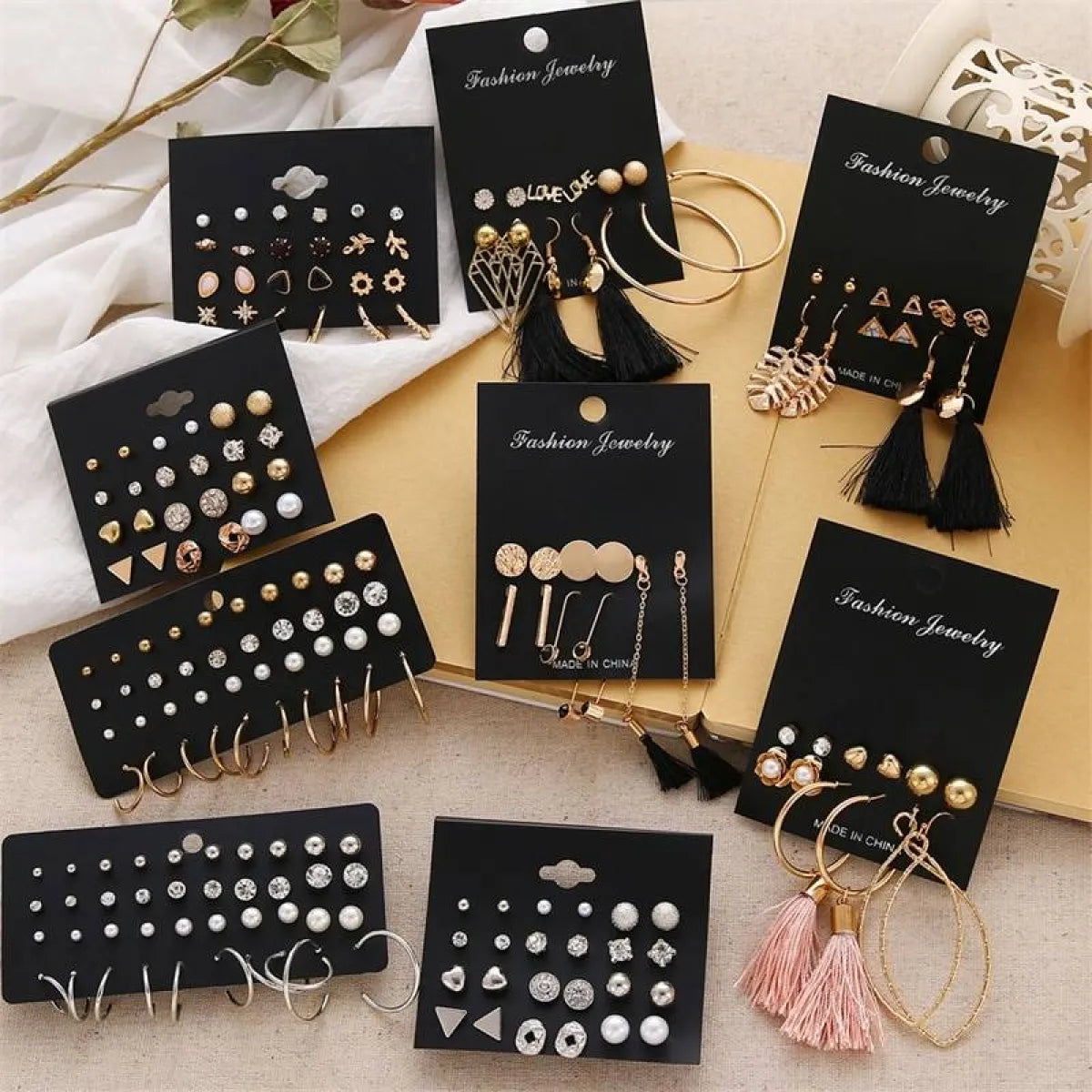 Stylish Earrings Set - Accessories - 1