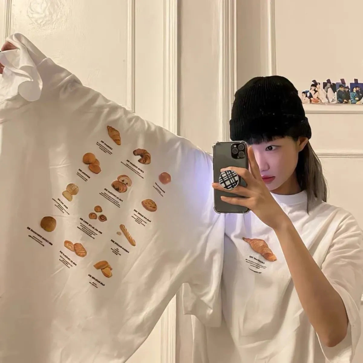 Sweet Croissant Print Loose Cotton Tee - Best Sellers - T-Shirt - 1