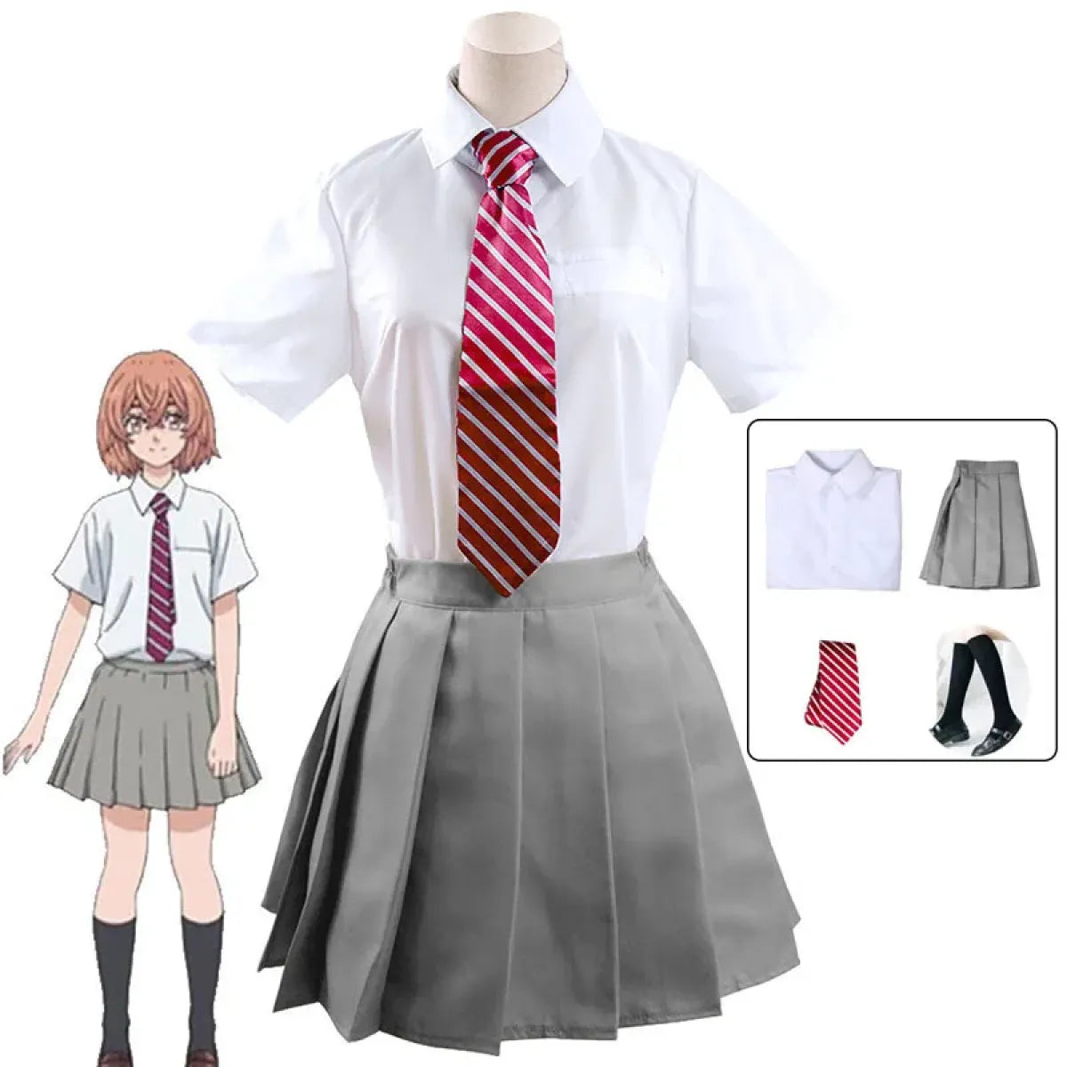 Tachibana Hinata JK Cosplay School Uniform Set - Best Sellers - Cosplay - 6