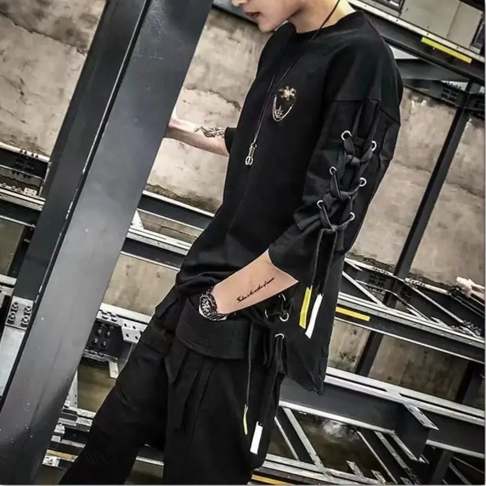 Techwear Lace-Up T-Shirt - Best Sellers - 1