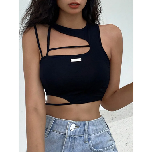 Sexy Hollow Out Techwear Tee - Best Sellers - 6