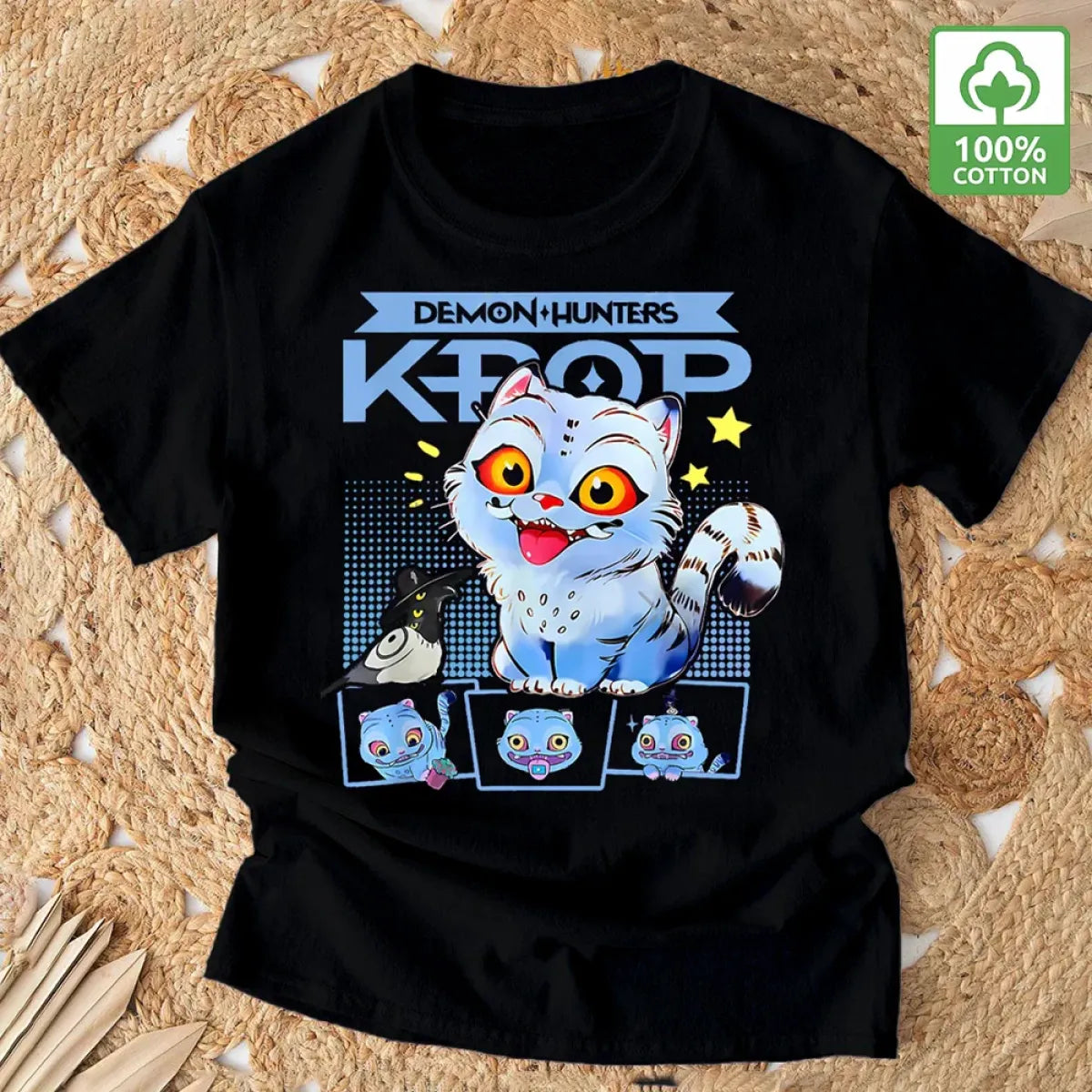 Kpop Demon Hunters Tiger Graphic Cotton Tee - Best Sellers - T-Shirt - 1