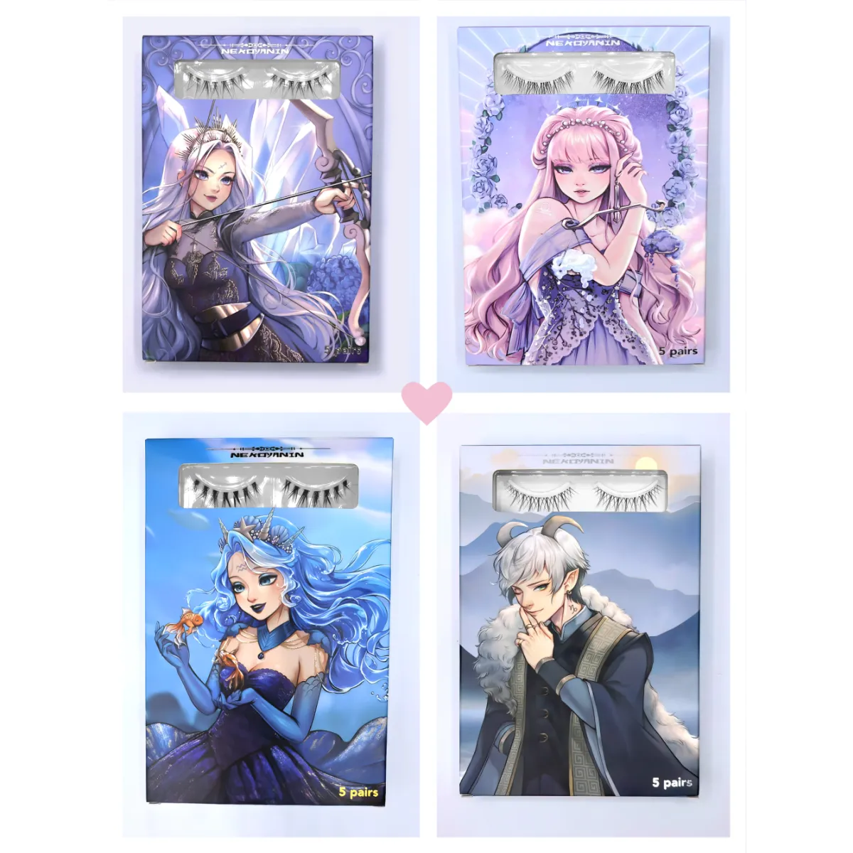 Zodiac Manga Lashes – Anime-Inspired 12-Style Set - Anime - Cosmetics - 1
