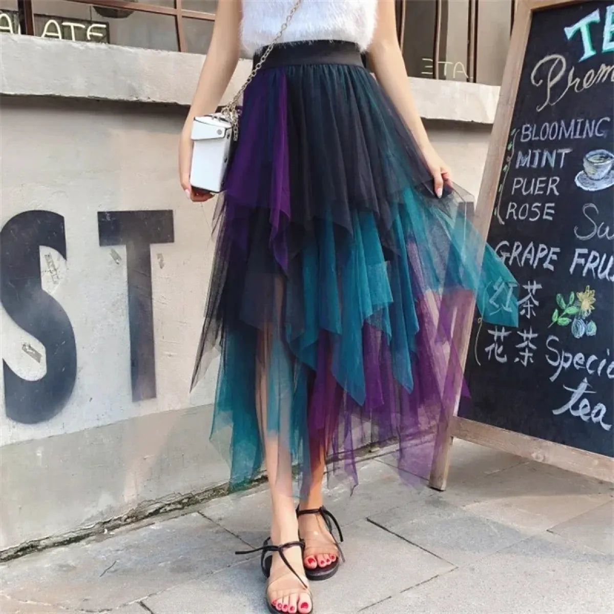 Tulle Midi Skirt for Women - Harajuku High Waist Fashion Summer Tutu - Best Sellers - 1