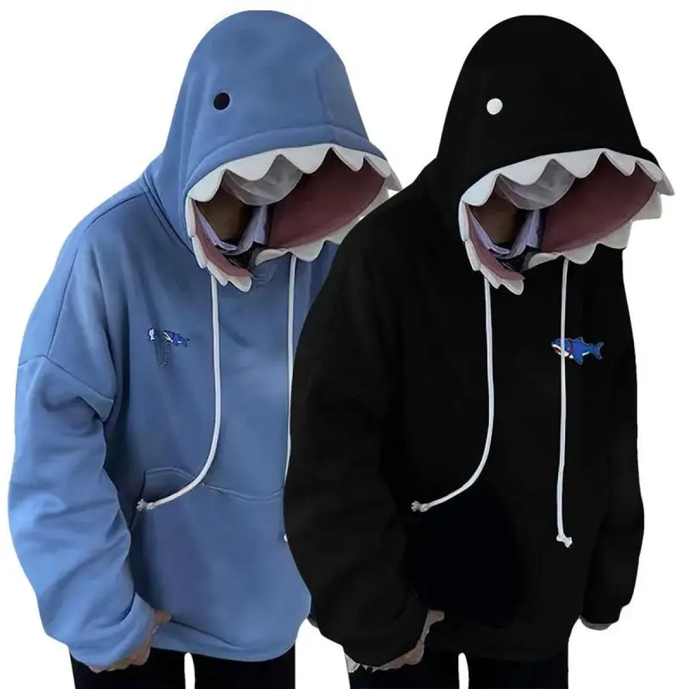 Unisex Shark Hoodie – Long Sleeve Pullover Sweatshirt - Early Spring Collection - Hooded - Unisex Hoodies - 1