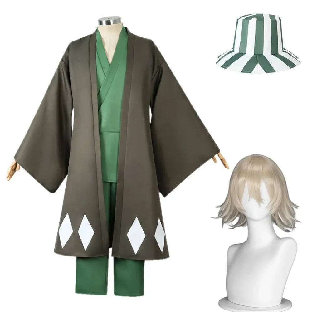 Urahara Kisuke Bleach Cosplay Outfit with Hat & Wig - Accessories - Cosplay Outfit - 1