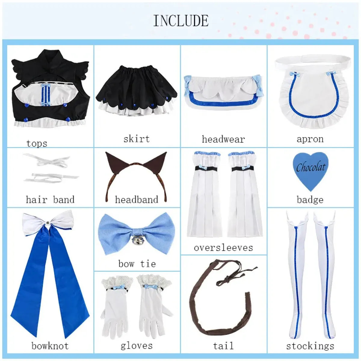 Nekopara Chocolate & Vanilla Cosplay Maid Set - Best Sellers - Cosplay - 7
