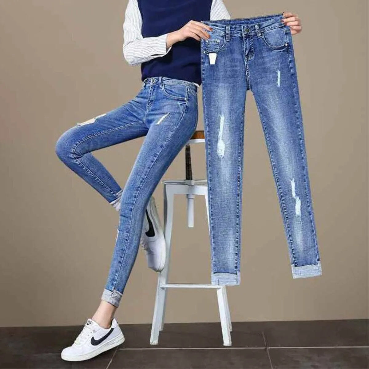 Vintage High Waisted Ripped Jeans - Best Sellers - 1