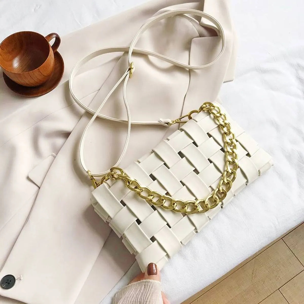 Weave Design Crossbody Bag - Accessories - 14