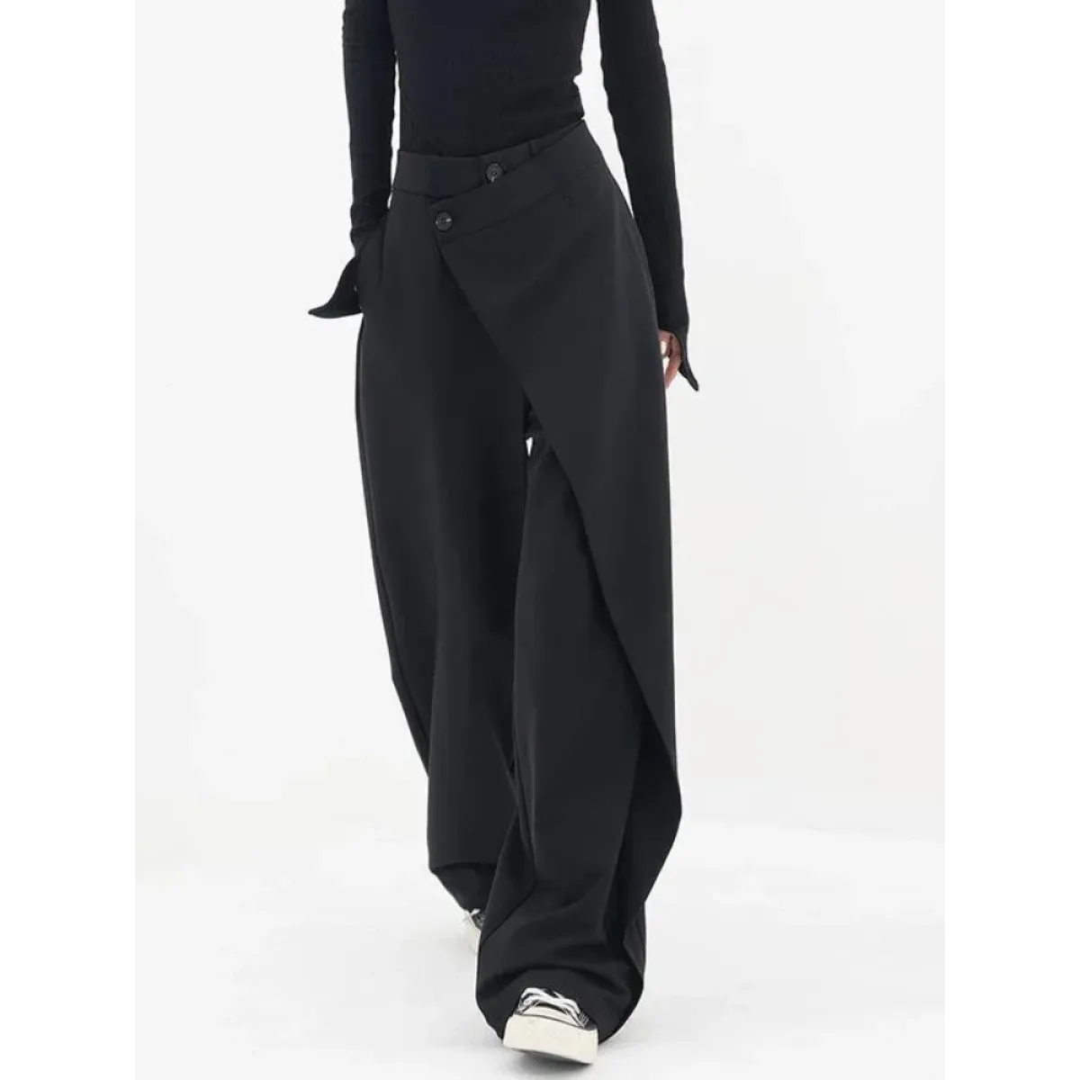 Gothic Japanese Wide Leg Irregular Suit Pants - Best Sellers - Pants - 1