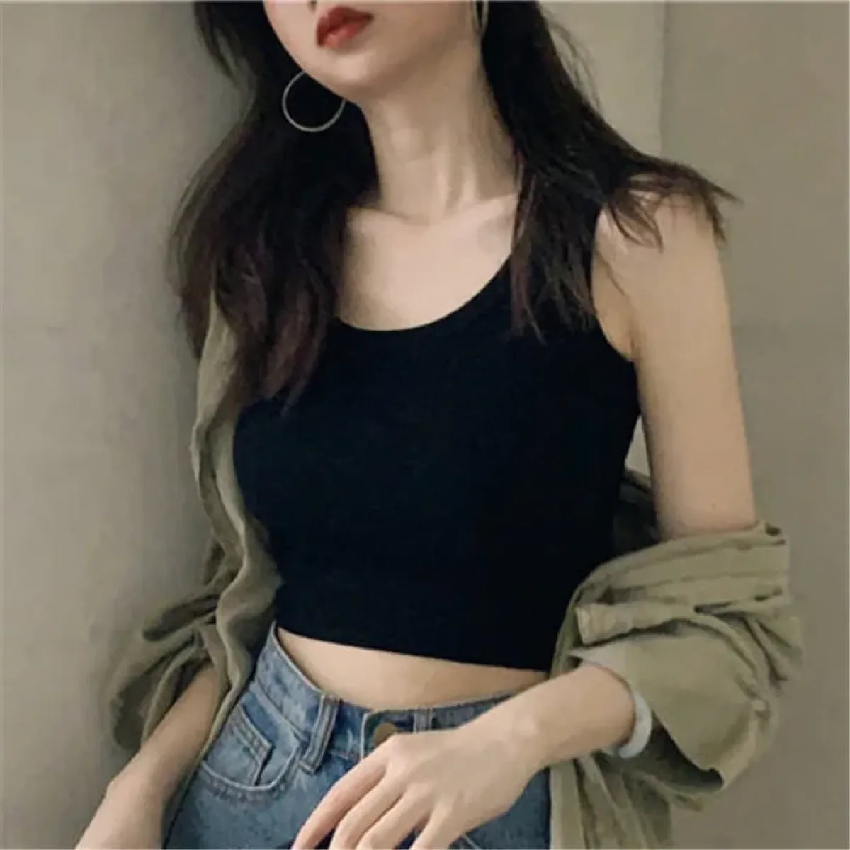 Y2K Ribbed Cropped Tank Top - Best Sellers - Tank Top / Cami - 1