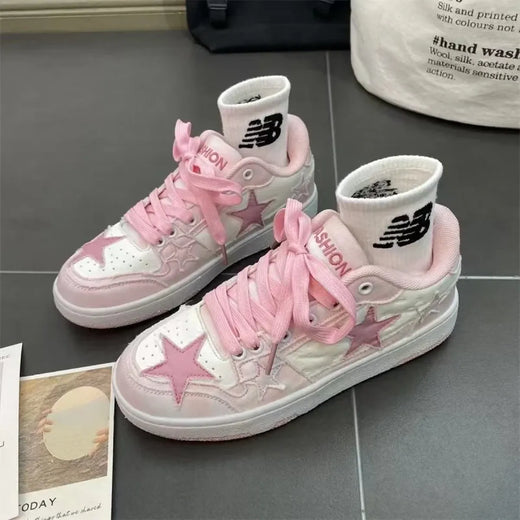 Y2K Pink Flat Fashion Sneakers