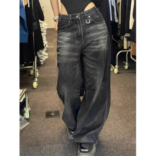 Y2K Oversized Black Flare Jeans - Best Sellers - Jeans - 1
