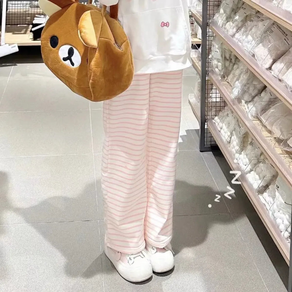 Harajuku Y2K Striped Fleece Sweatpants - Best Sellers - Joggers / Sweatpants - 1