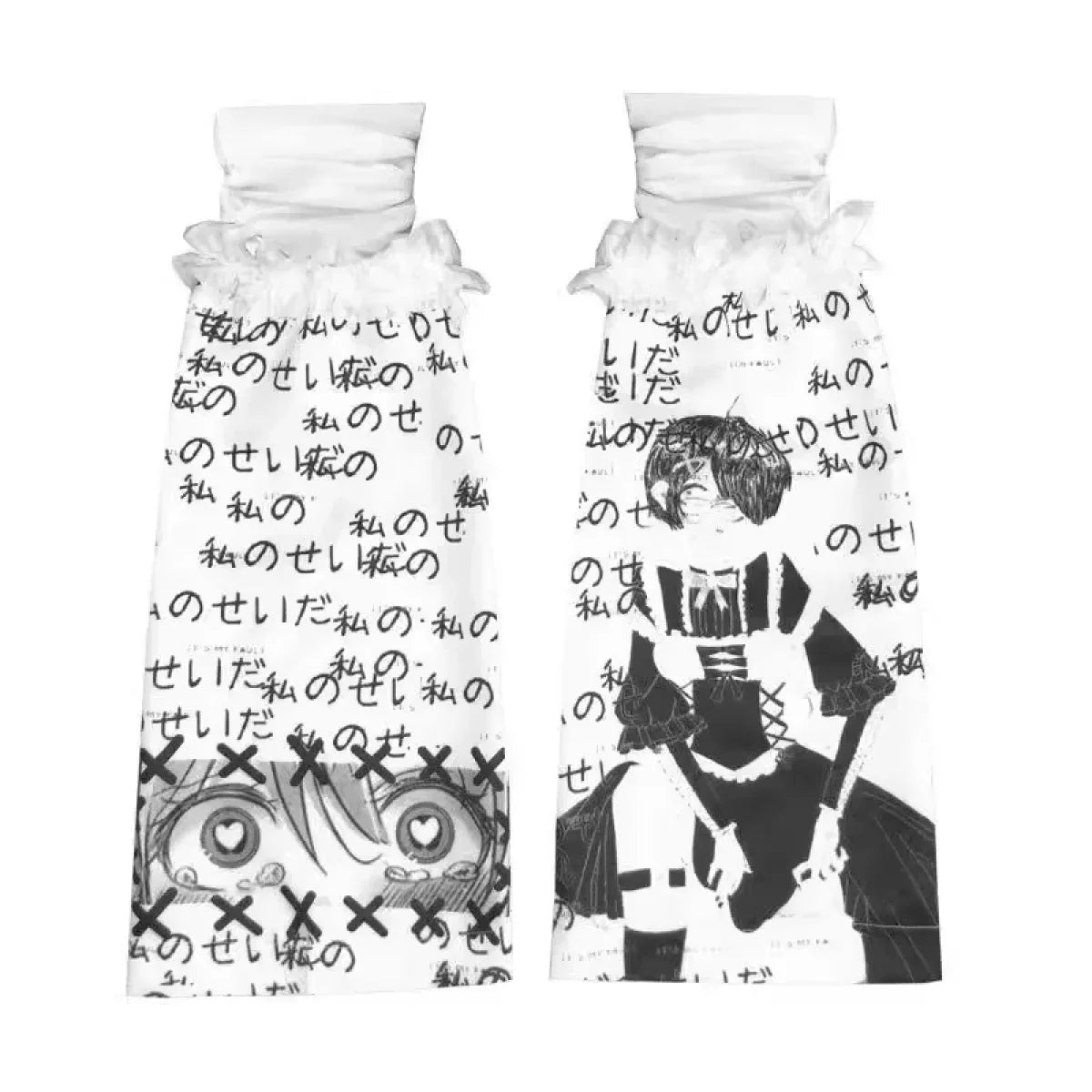 Harajuku Punk Print Leg Warmers – Y2K Gothic Cosplay Sleeves - Accessories - Leg Sleeves - 5