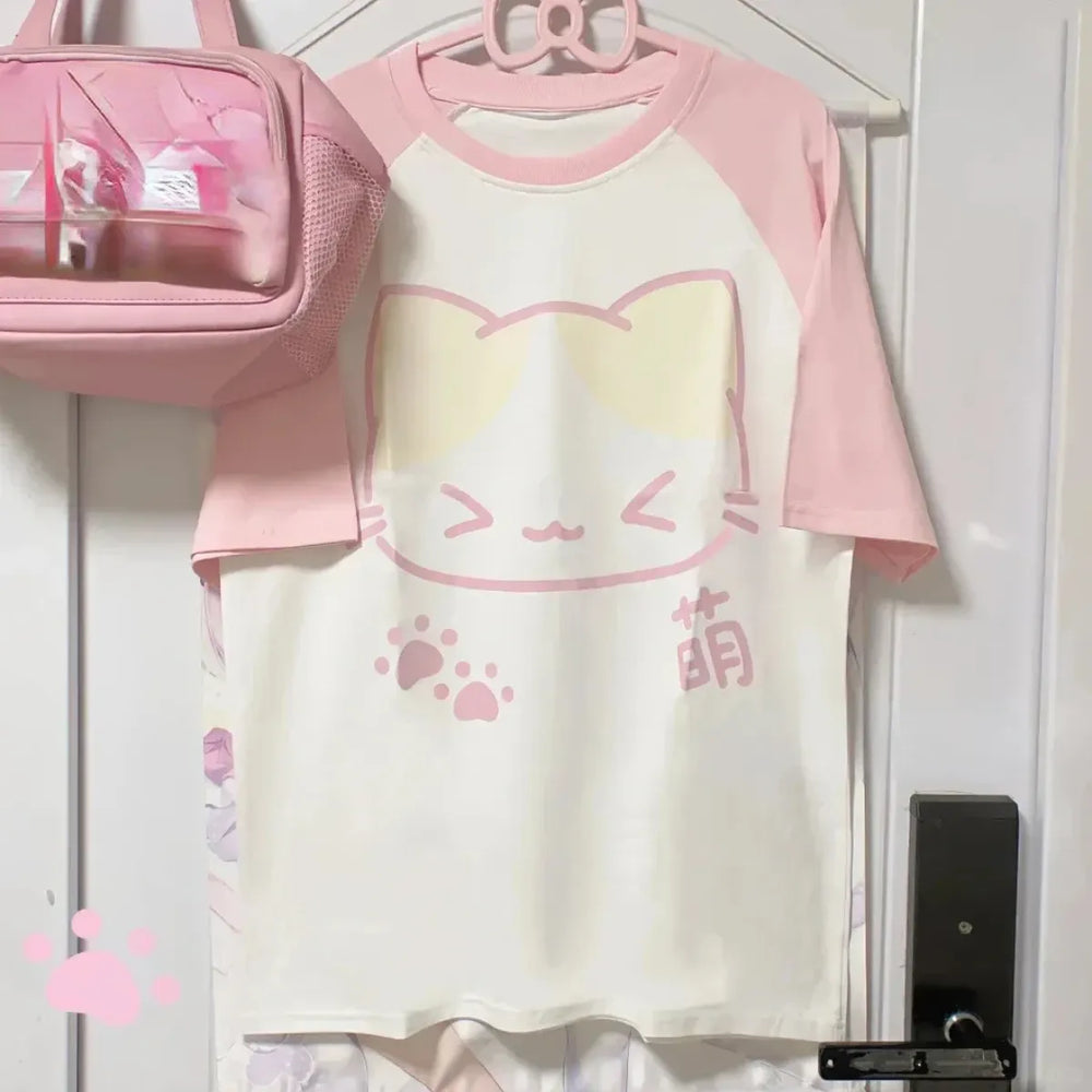 Y2K Harajuku Cute Anime T-Shirt - Anime - Short - Round - T-Shirt - 1