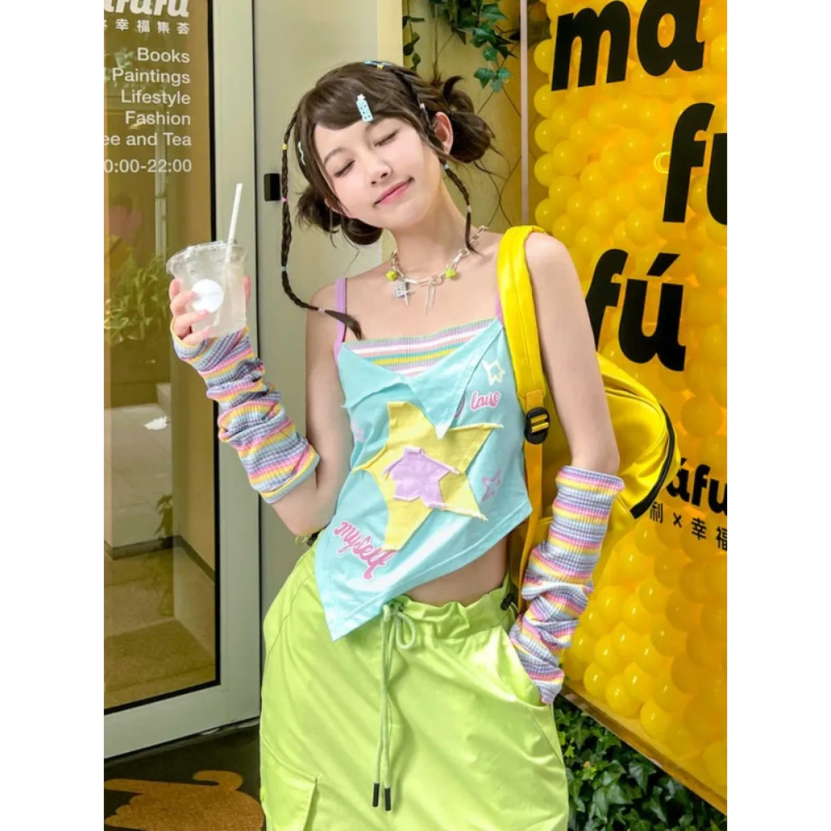 Y2K Patchwork Tees - Harajuku Kawaii Slim Tanks - Best Sellers - 1