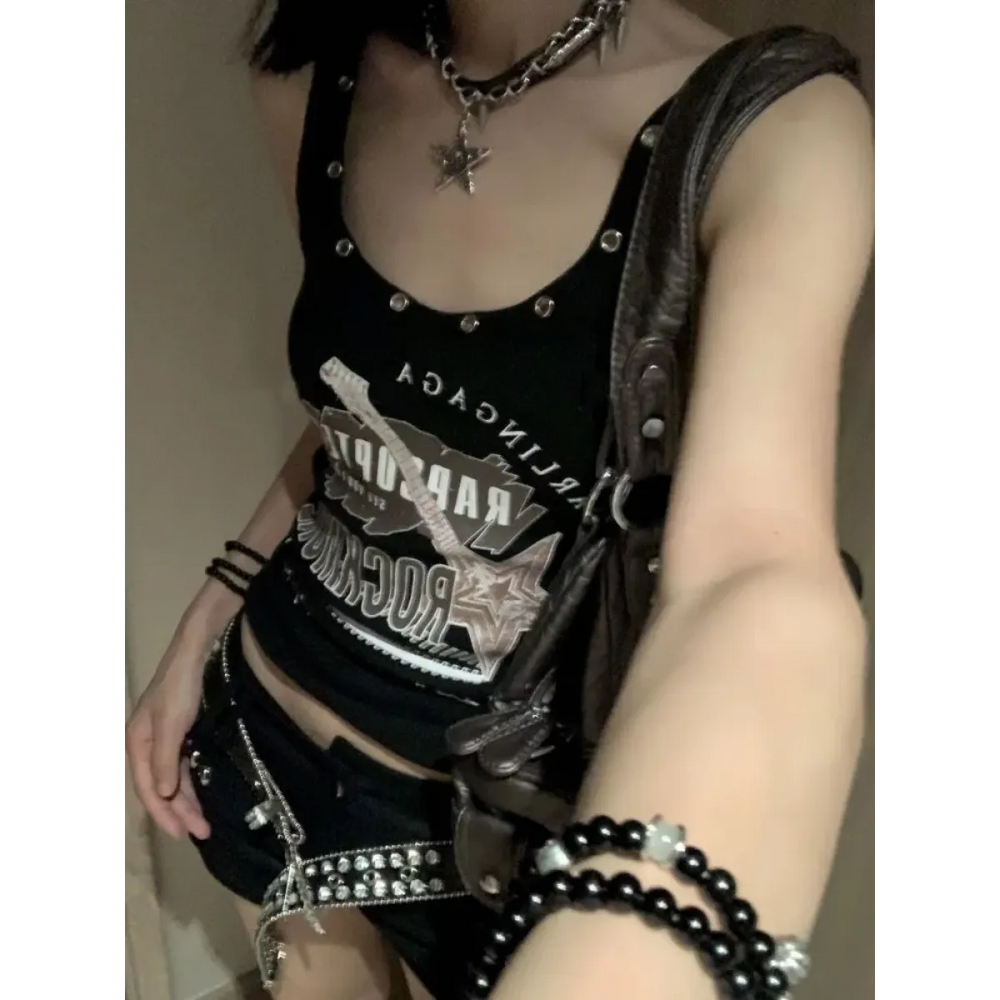 Y2K Punk Rock Graphic Camisole Tank Top - Best Sellers - Tank Top / Cami - 1