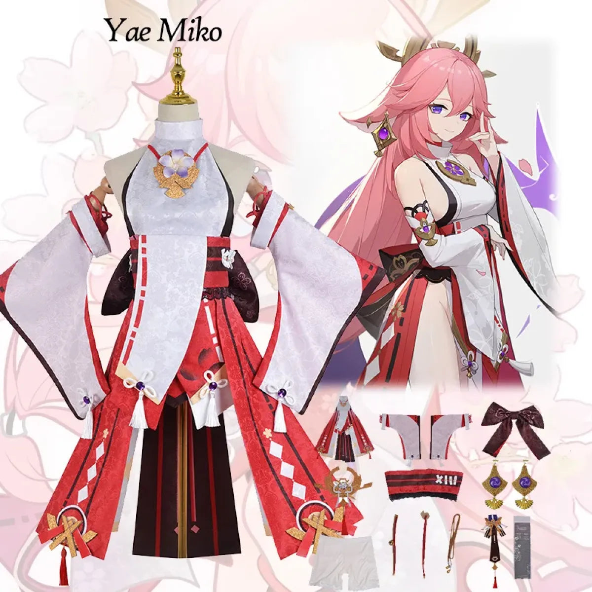 Yae Miko Cosplay Costume - Genshin Impact - Best Sellers - 1