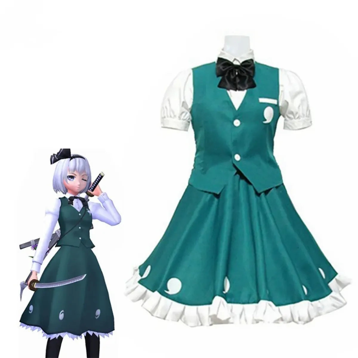 Touhou Youmu Konpaku Cosplay Costume Set - Anime - Cosplay - 1